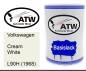 Preview: Volkswagen, Cream White, L90H (1968): 500ml Lackdose, von ATW Autoteile West.